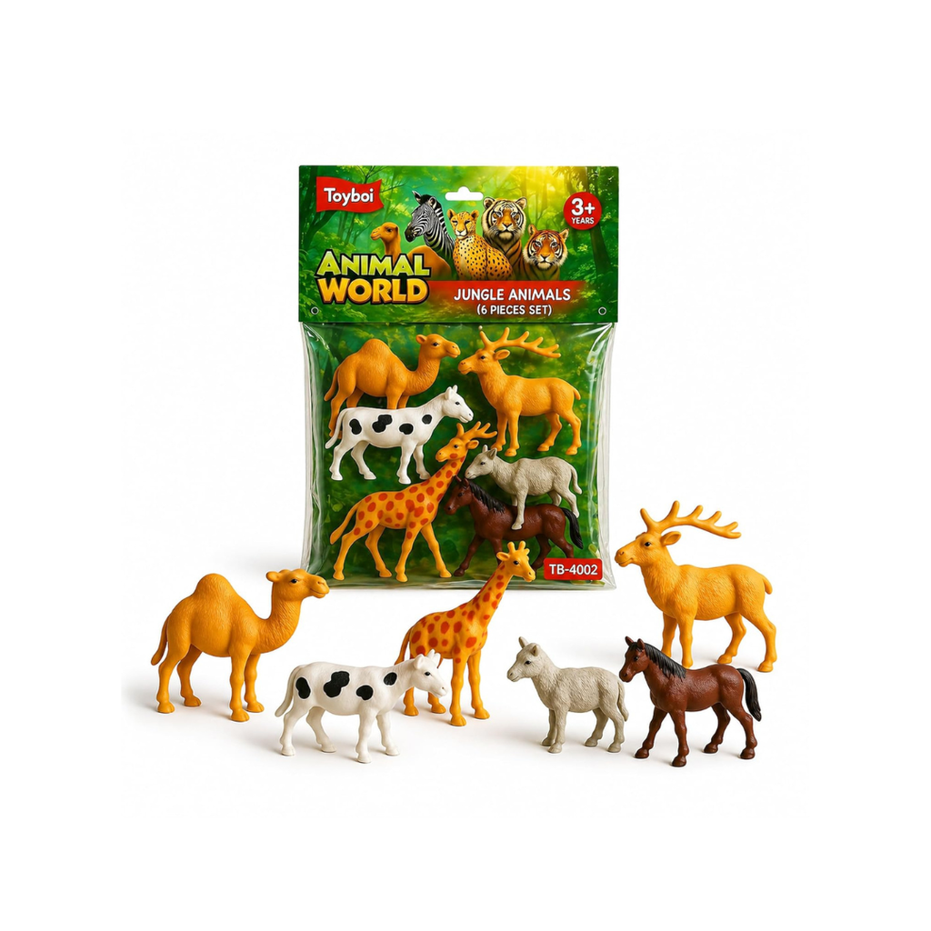Toyboi Animal World – Jungle Animals (6 Pieces Set)