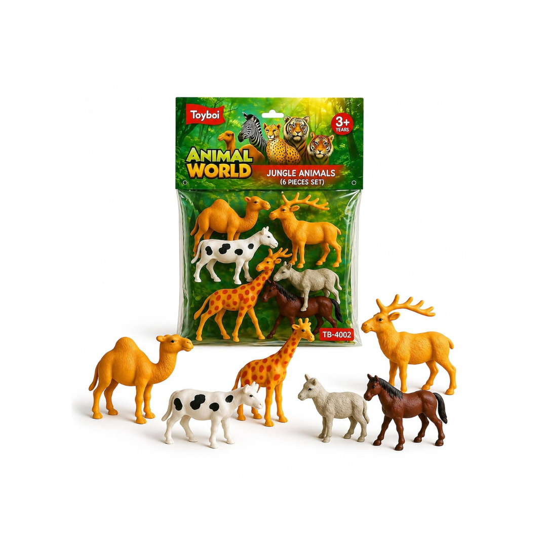 Toyboi Animal World – Jungle Animals (6 Pieces Set)