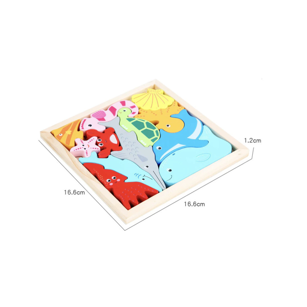 JB Impex Wooden Animal Jigsaw Puzzle Board – Educational Multicolor Learning Toy for Kids 3+ Years