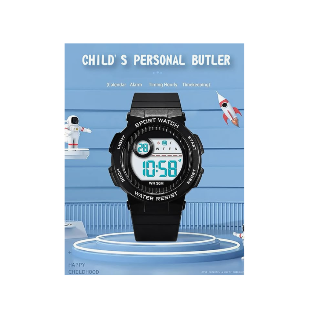Kids Digital Sports Watch with LED Display – Colourful Wrist Watch for Boys & Girls
