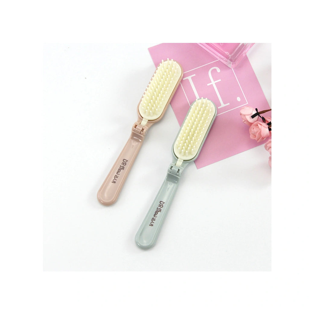 Foldable Pocket Hair Brush - Portable Travel Hairbrush, Soft Bristles