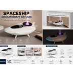 Spaceship Aromatherapy Diffuser with Cool Mist Humidifier & LED Ambient Light | USB Powered | Home & Office Aroma Diffuser