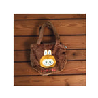 Labubu Plush Tote Bag - Fluffy Faux Fur Handbag for Kids & Teens