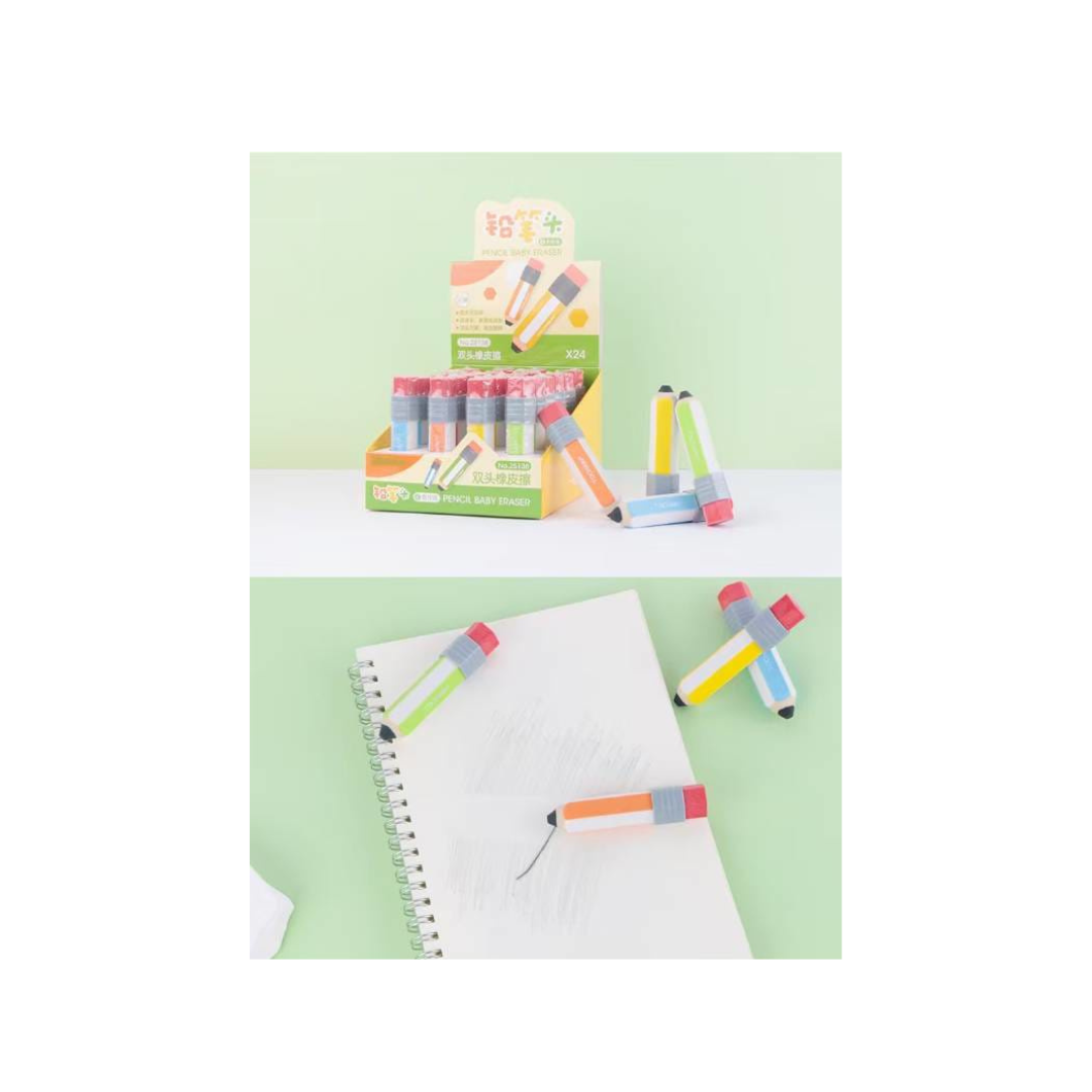 Ub Collection Pencil Shaped Eraser for Kids Age 3+ Random Colour as per Availability