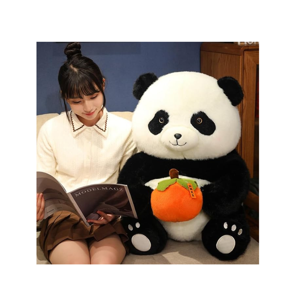 Interval magic lamps Cute Panda Plush Toy Holding Persimmon (3+ Years)
