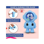 Character Mechanical Pencil Sharpener - Fun Mixed Designs for School Kids