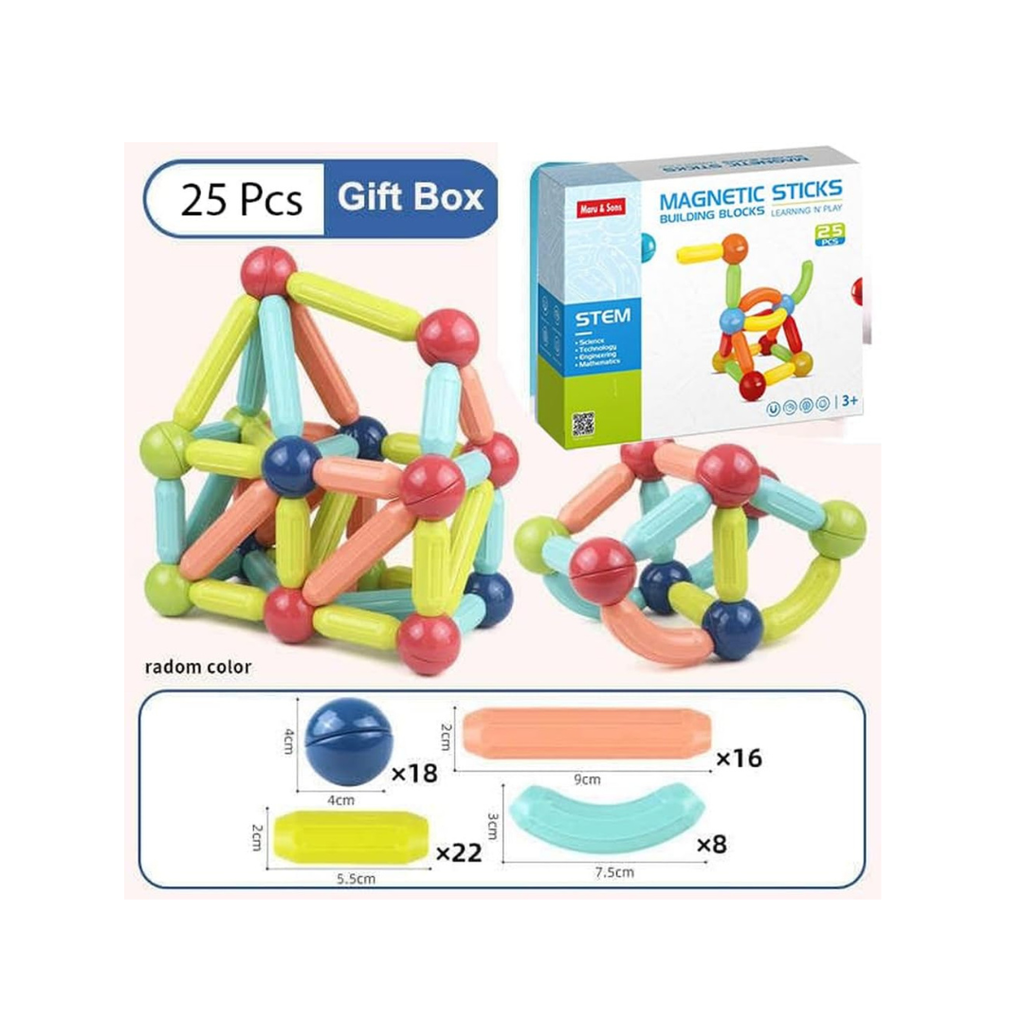 Magnetic Roundels Stick Building for Kids Toys for Girls Magneticc Toyss for Boys
