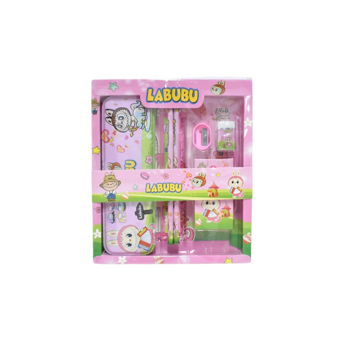 Kawaii Stationery Gift Set - Pencils, Eraser, Ruler & Fun Accessories