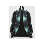 Galaxy Star Holographic School Backpack - Multi-Compartment, Quilted