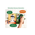 Skillmatics Peek-A-Boo Jungle Cloth Book · Ages 6 Months+ · 8 Interactive Pages