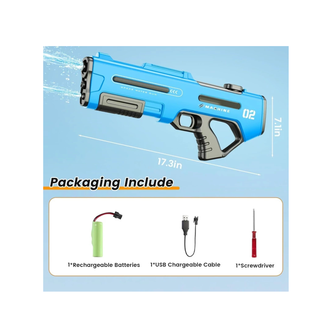 JB Impex Electric Dual Spray Water Gun for Kids (Age 6+ Years) (Random Colour as per Availability)