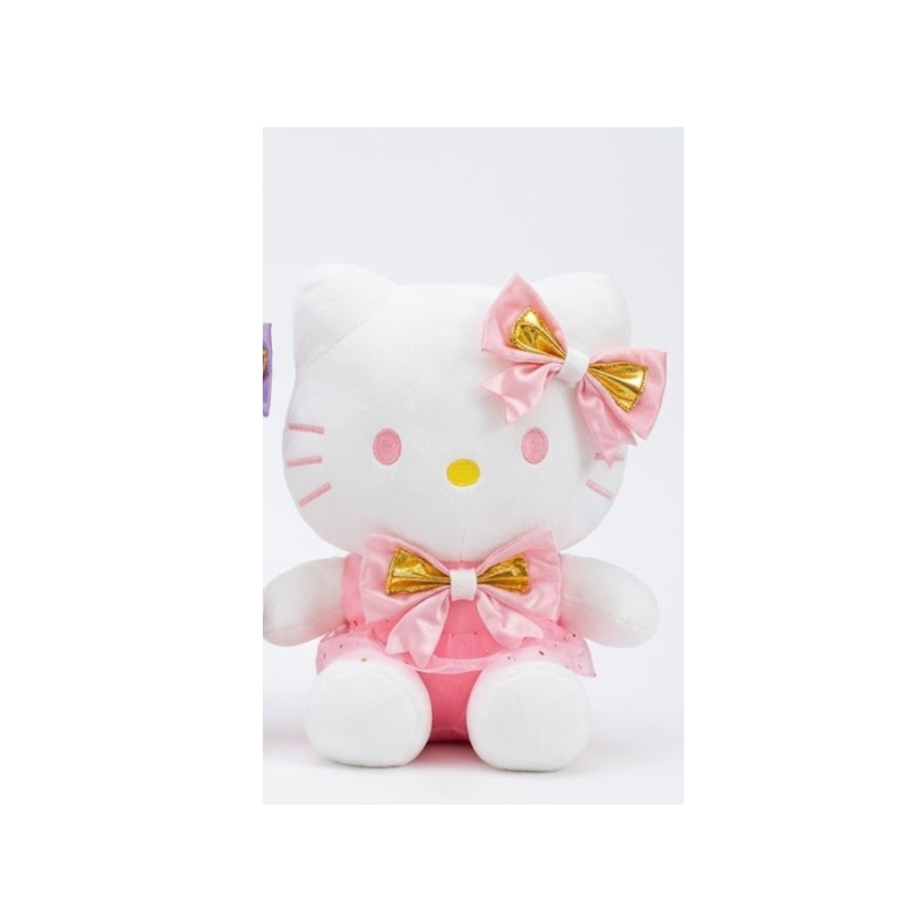 Rolex Cute Kitty Plush Soft Toy with Premium Bow – Assorted Colours (Blue, Purple & Pink) | Soft Stuffed Doll | Ages 3+