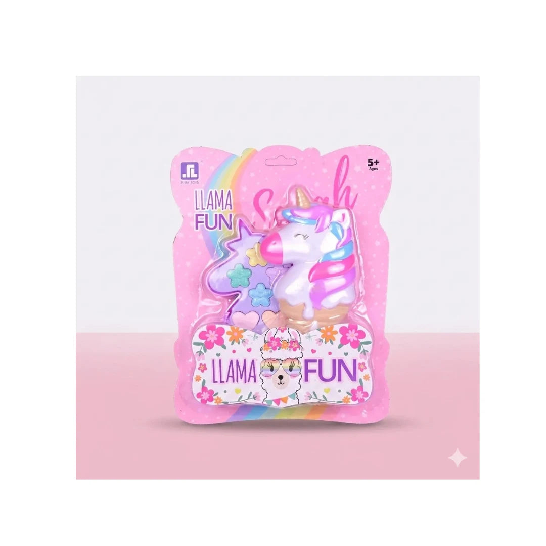 Llama & Unicorn Kids Makeup Kit - Safe Cosmetics Gift Set for Girls