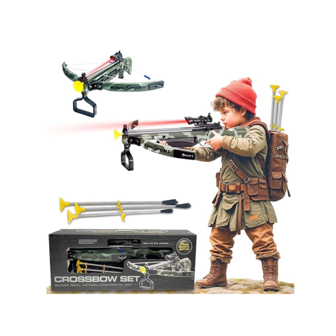 JB Impex Crossbow Shooting Set – Toy Archery Set with Foam Suction Darts (6Years+)