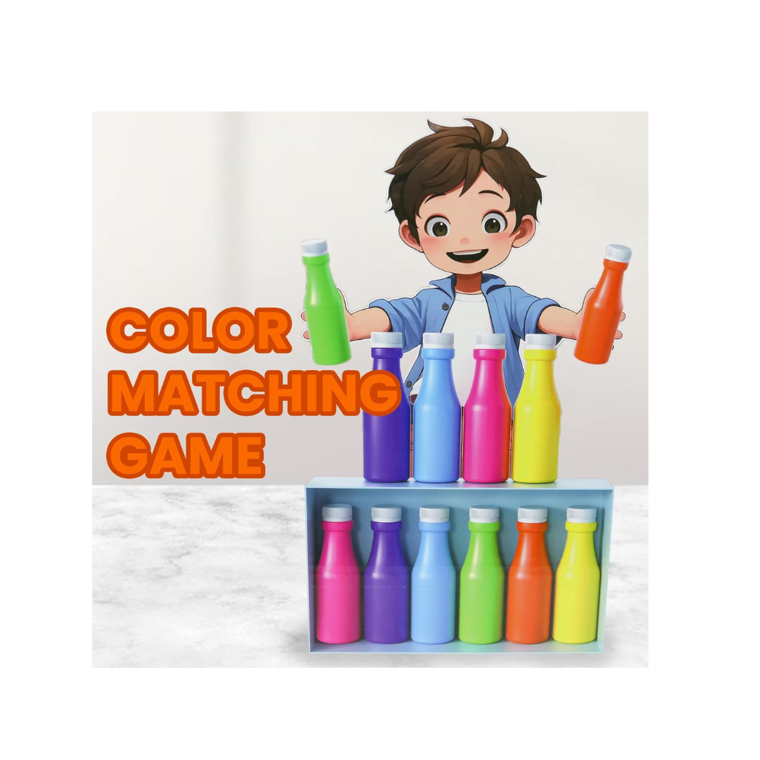 JB Impex Bottle Color Matching Game – Educational Color Sorting & Memory Game for Kids and Family 3+ Years