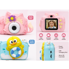 JB Impex Kids Digital Camera for Children – Cute Fox & Duck Cartoon Design, Rechargeable Mini Camera (Colour & Design May Vary)(3Years+)