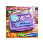 Stainless Steel Bento Lunch Box - Sauce Cup, Cutlery & Leakproof Lid