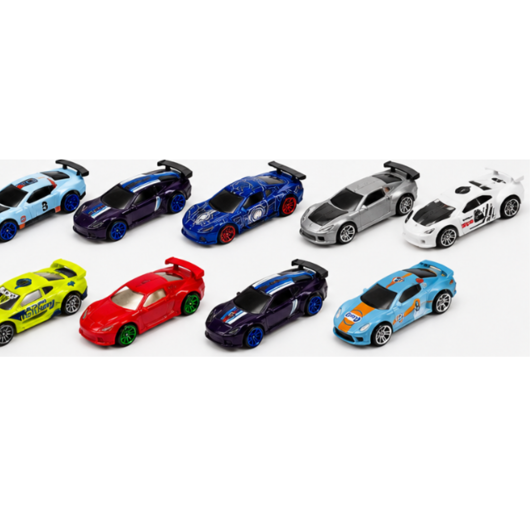 10-Piece Alloy Die-Cast Car Set – Mini Metal Toy Cars for Kids (3+ Years)