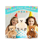 3-Pack Plush Teddy Bear Soft Stuffed Animals with Satin Bow for Kids & Gifts