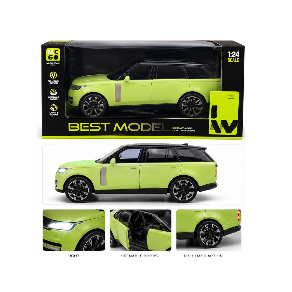 Toy Rush Best Model SUV Die-Cast Car 1:24 Scale Pull Back Toy with Light & Sound (Color as per Availability) | Ages 3+