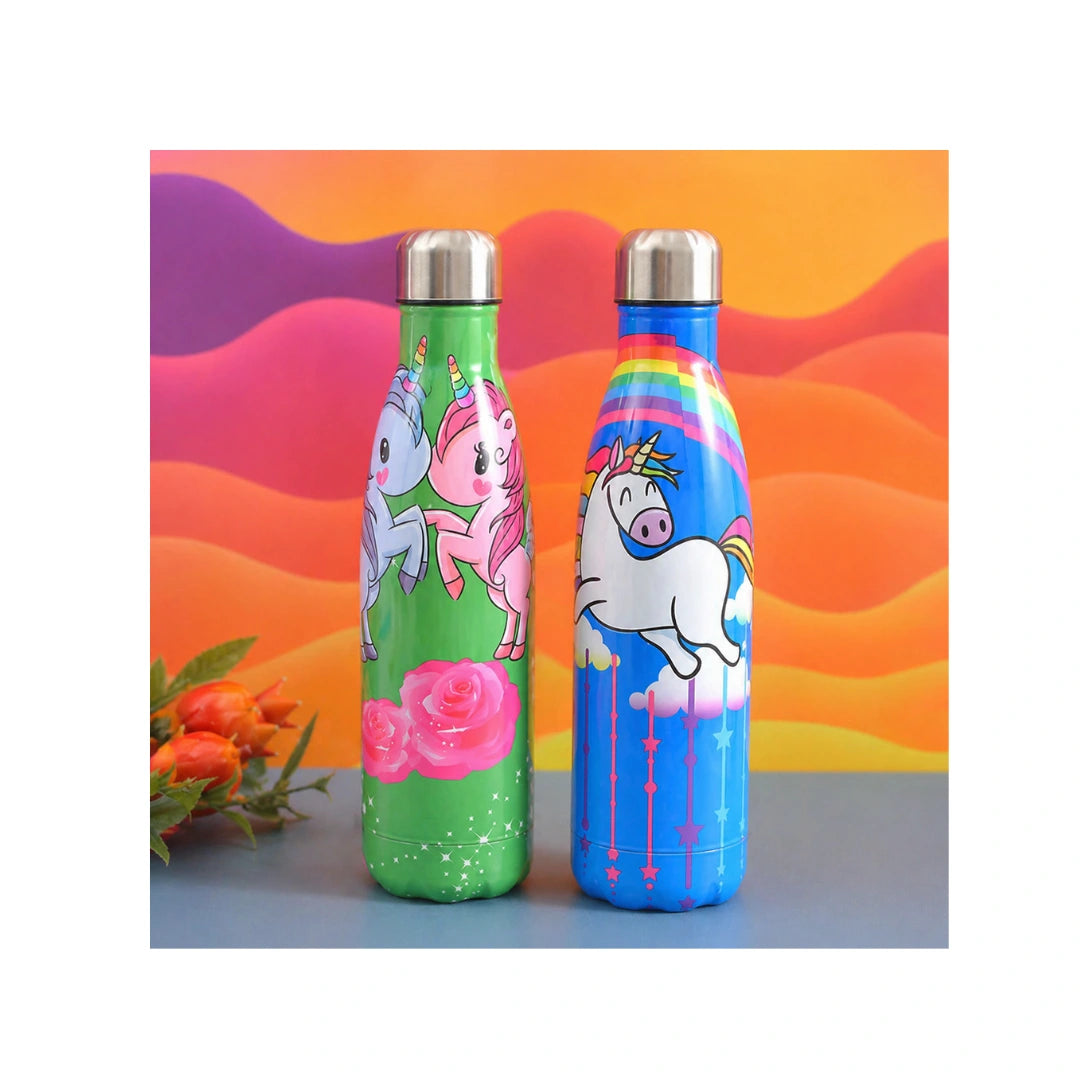 Unicorn Stainless Steel Water Bottle - Double Wall Insulated, Leakproof