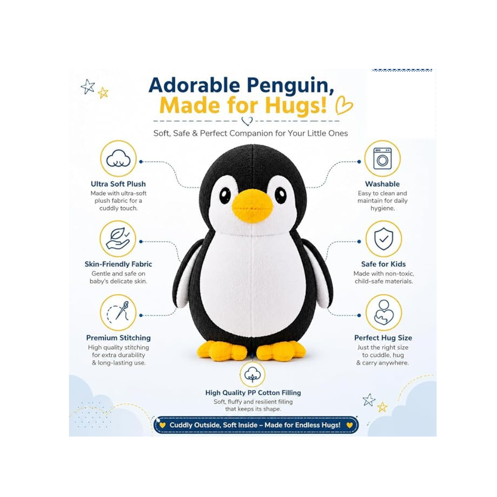 Rolex Cute Penguin Plush Toy 0-12 Years