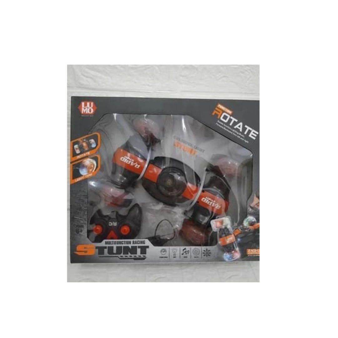 Toy Gallery Dual-Control 360° Stunt RC Car with Hand Gesture Sensor Watch, Remote Control & LED Light-Up Wheels (6+ Years)