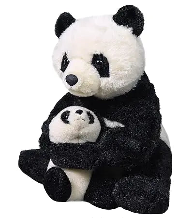 Wild Republic Mom and Baby Panda Plush Toy | Adorable Panda Stuffed Animal Set for Kids