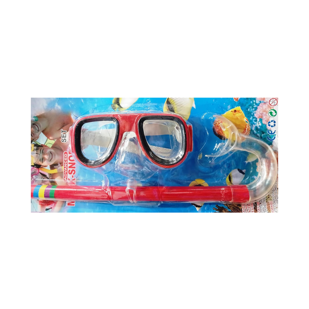 JB Implex Junior Swim & Snorkel Gear Set – Dual-Lens Anti-Leak Diving Mask with Nose Cover & Ergonomic Breathing Tube (4+ Years)