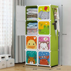 WARDROBE R K-8 94038900-PP 8 DOOR 1-GREEN PRINTED