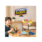 3in1 Airplanes Launcher Toy for Kids,Build & Launch 3 Planes, Fighter Jet, Glider, Stealth,DIY STEM Toy (6-12 Years)