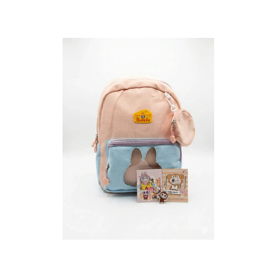 Labubu School Backpack with Ita-Bag Window & Coin Purse - Kawaii Style