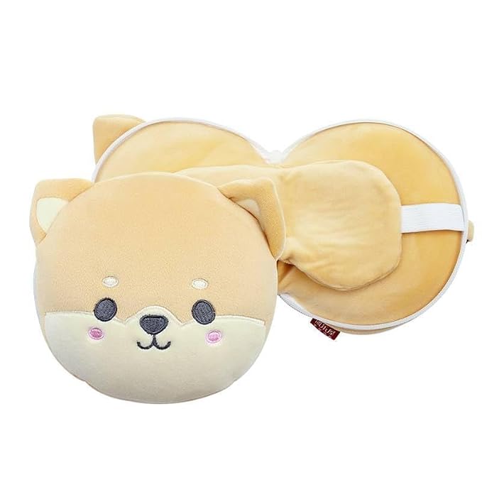 2-in-1 Travel Pillow and Sleep Mask Set | Cute Character Design, Soft Comfort for Kids and Adults