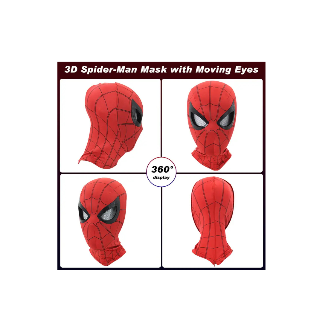 Spider-Man Moving Eyes Mask for Kids – Superhero Costume Mask