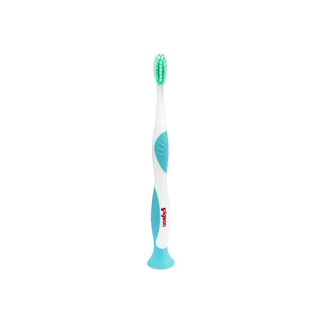 Pigeon Kids Toothbrush with free Tooothpaste, Soft Rounded Bristles Baby & Kids Toothbrush with Easy-Grip Handle, BPA-Free Child-Safe Material, Gentle Oral Care Toothbrush for Toddlers & Growing Kids (2 Years+)