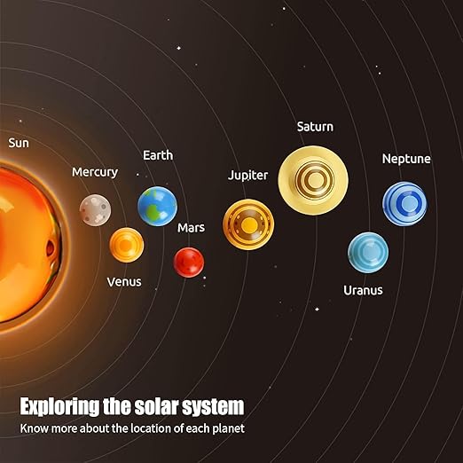 Solar System Rotating Planets Educational STEM Kit with Projection Function