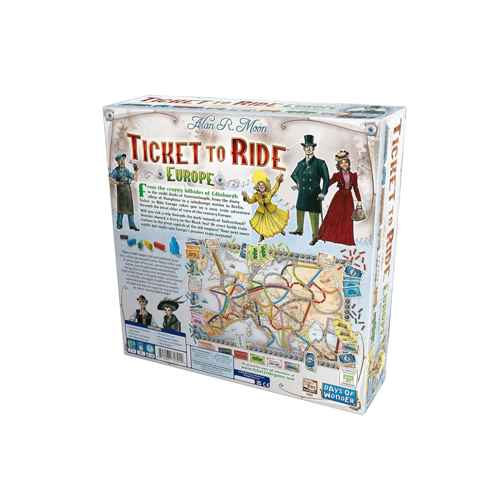 JB Impex Ticket to Ride Europe Board Game – Strategic Railway Adventure & Route-Building Family Board Game (8+ Years)
