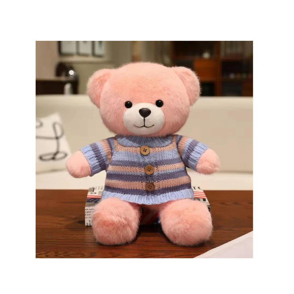 Teddy Bear Plush Soft Toy with Knitted Sweater