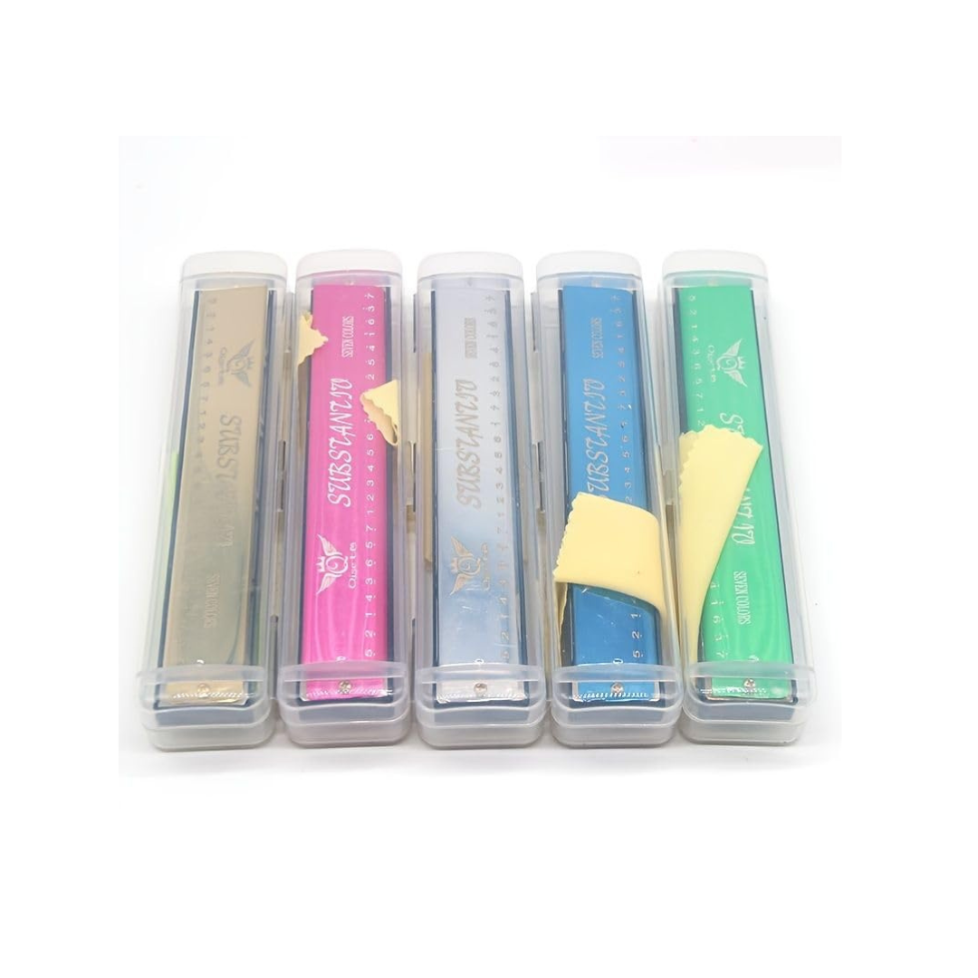 JB Impex 24-Hole Metal Tremolo Harmonica with Storage Case – Musical Instrument for Beginners Different colour 6+ Years