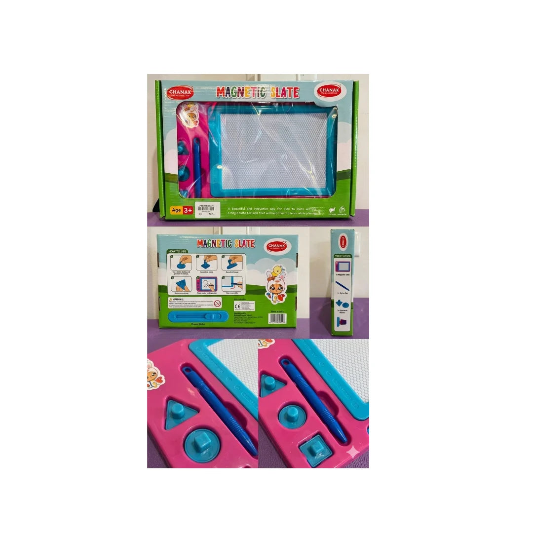 Magnetic Writing Slate for Kids - Reusable Drawing Board with Stylus & Eraser