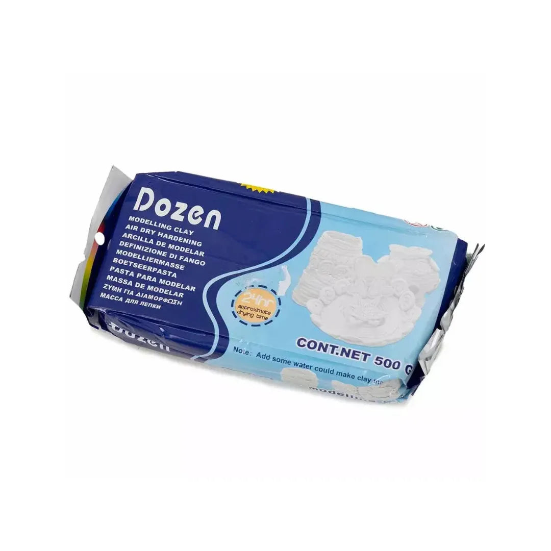 White Air Dry Clay 500g - Non-Toxic Modelling Clay for Kids, Art & School