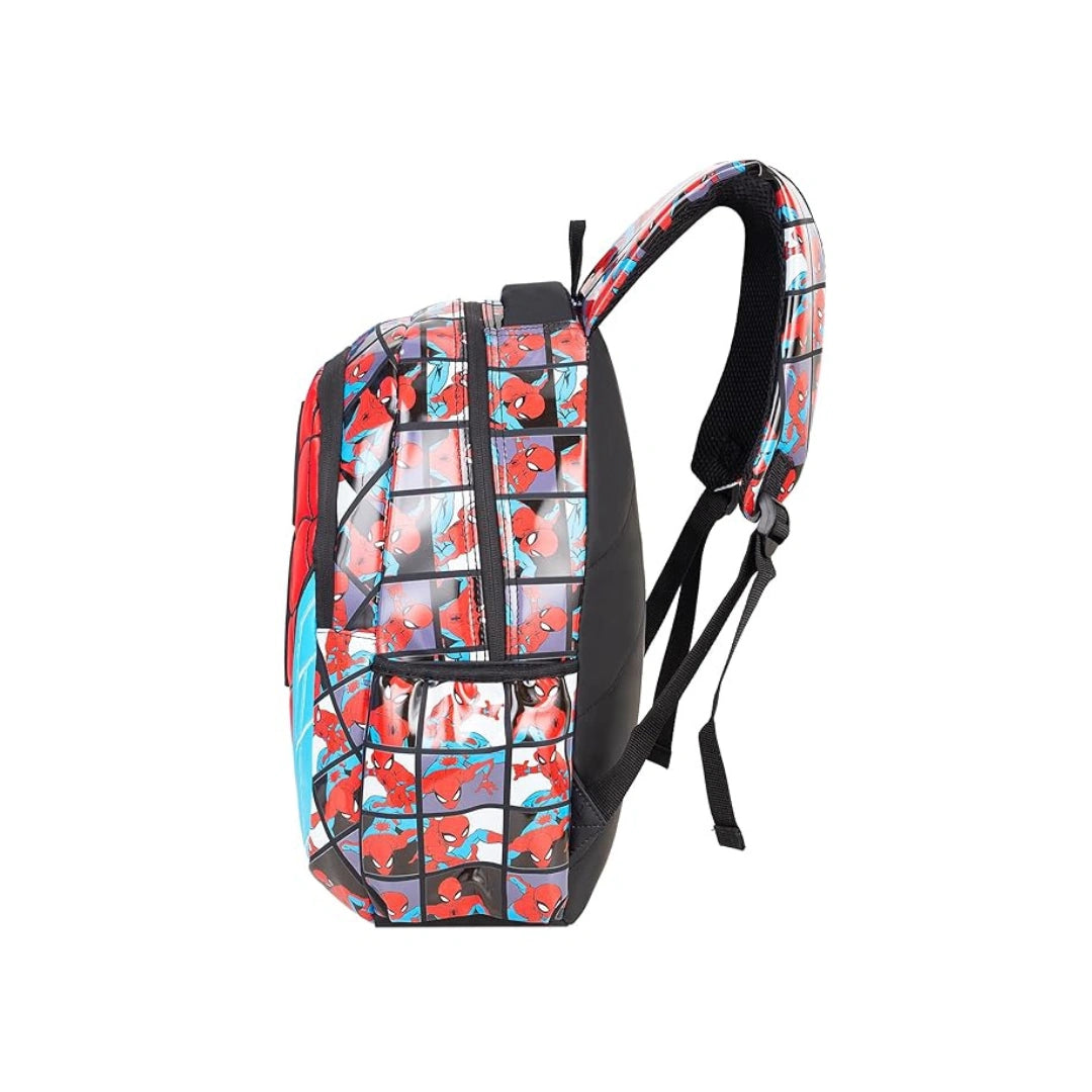 Spider-Man Kids School Backpack - Red & Blue Marvel Bag, Large Capacity