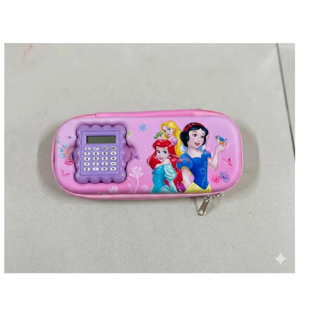 Princess & Unicorn Calculator Pencil Case - Mini Kawaii Jumbo Design