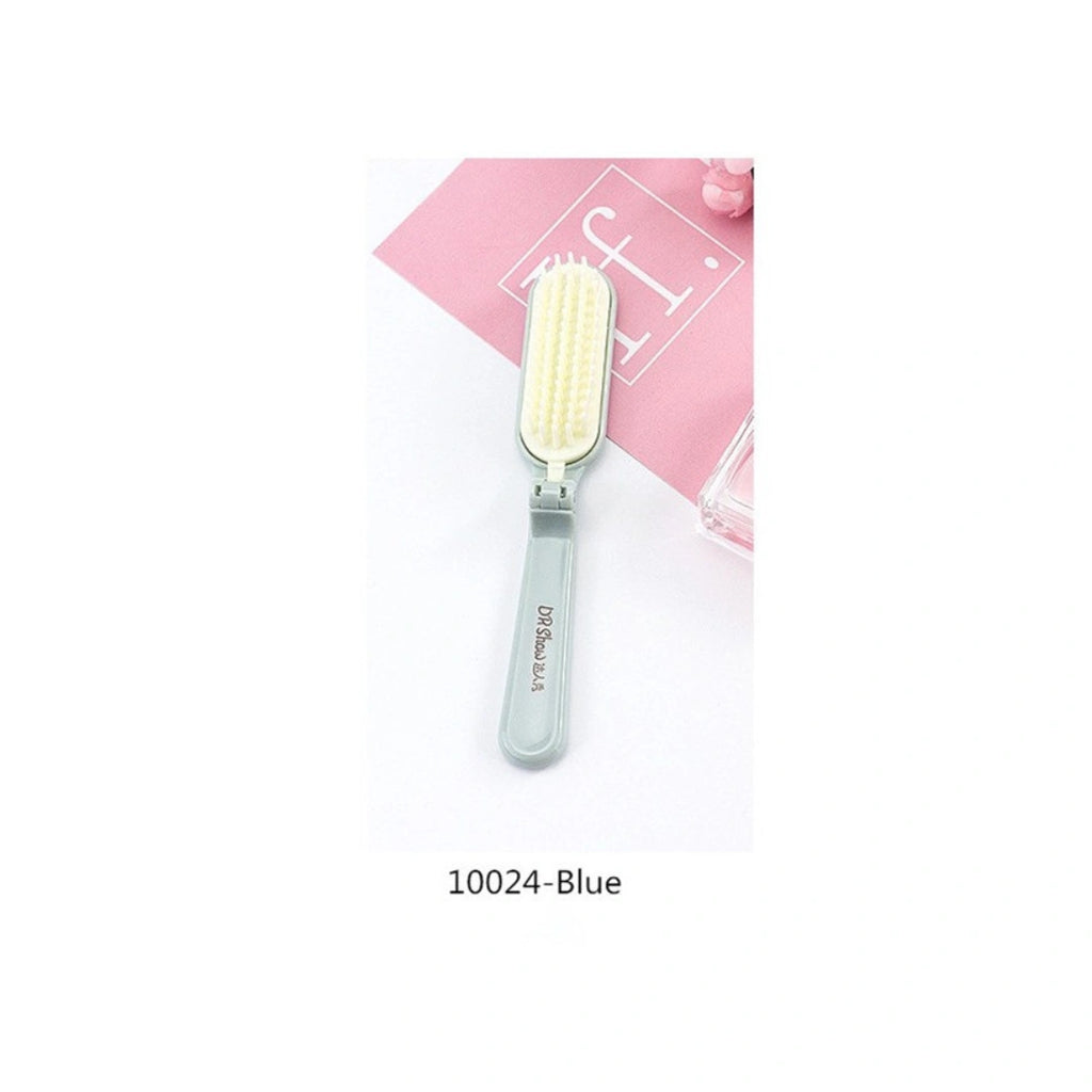 Foldable Pocket Hair Brush - Portable Travel Hairbrush, Soft Bristles