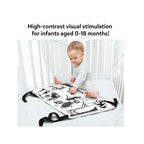 High Contrast Sensory Cloth Mat · Tummy Time · 20+ Animals · Ages 0–18 Months