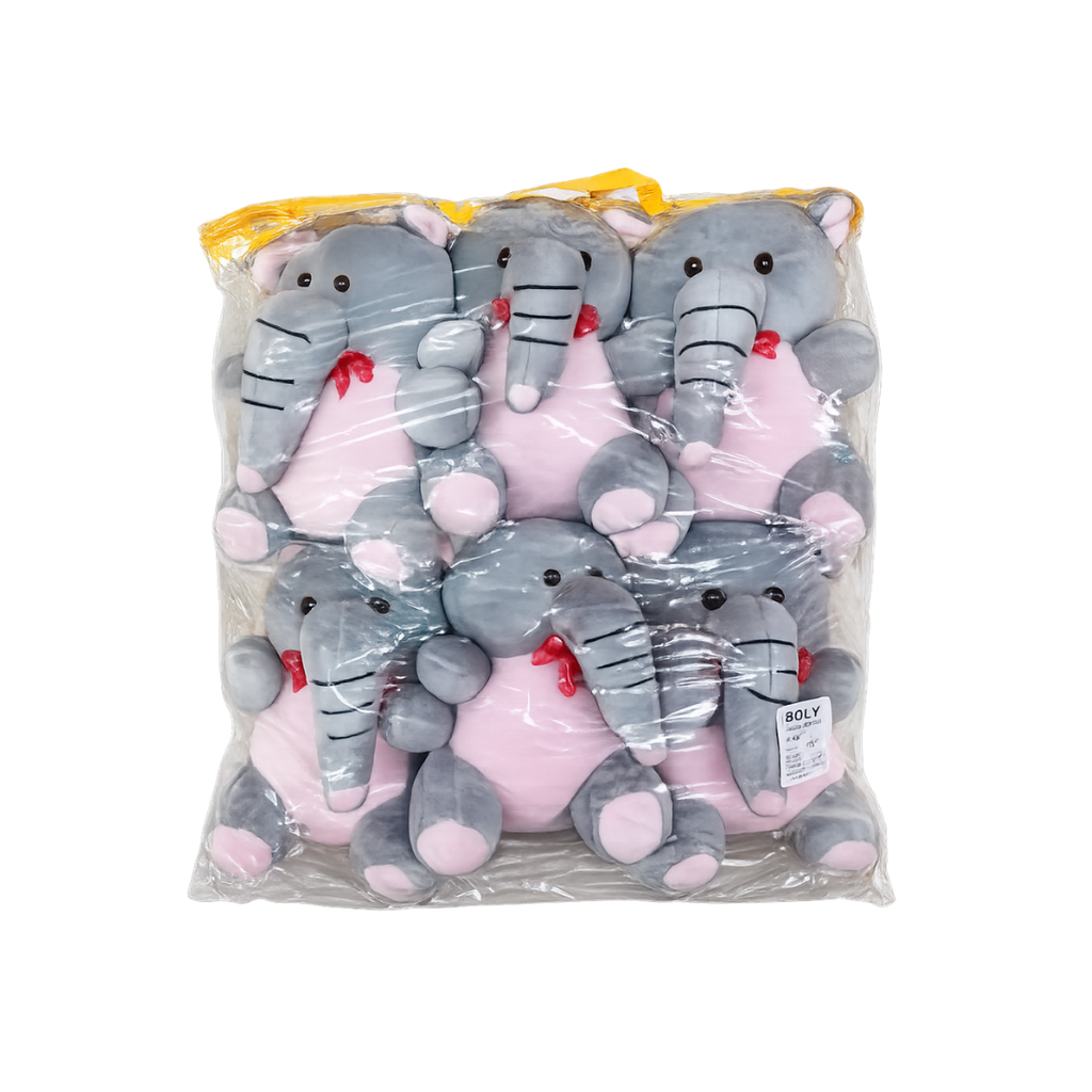 Packet Elephant Plush Soft Toy Set (6 Pieces)