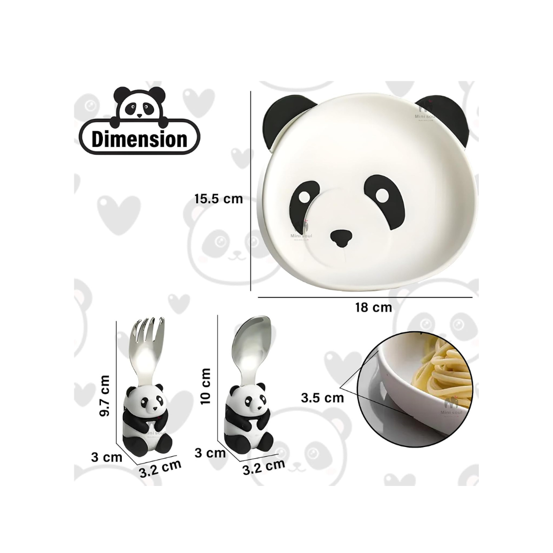 Ub Collection Panda Children's Tableware Set for Kids (3+ Years) Random Design as per Availability