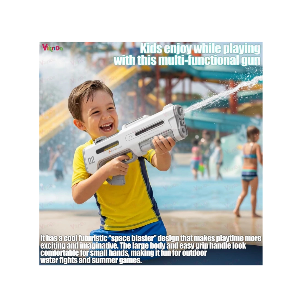 JB Impex Electric Dual Spray Water Gun for Kids (Age 6+ Years) (Random Colour as per Availability)
