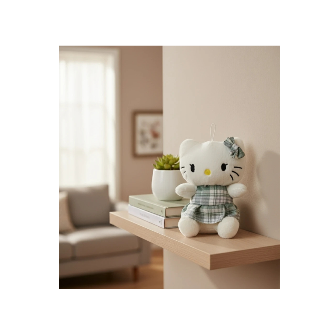 Rolex Hello Kitty Green Plaid Dress Plush Toy 3-12 Years