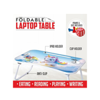 JB Impex Foldable Kids Study Table with Cup Holder and Tablet Holder (3+ Years) Random designs and Colour as per Availability